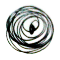 A hand-drawn circle
